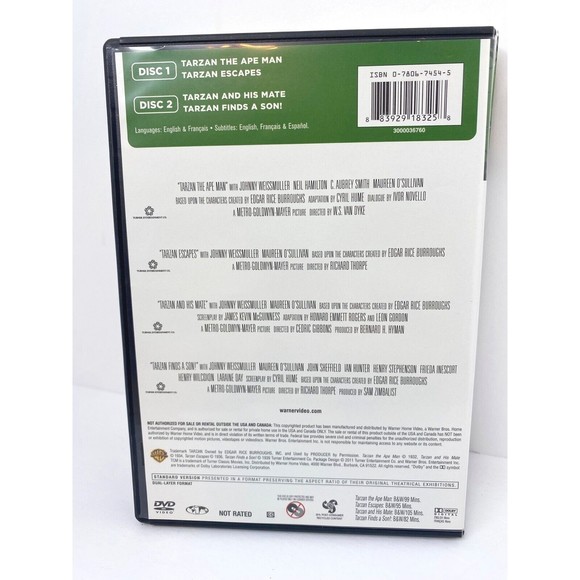 Silver Screen Icons: Johnny Weissmuller as Tarzan - Vol. 1 (DVD, 2011, 2-Disc... - Picture 5 of 9